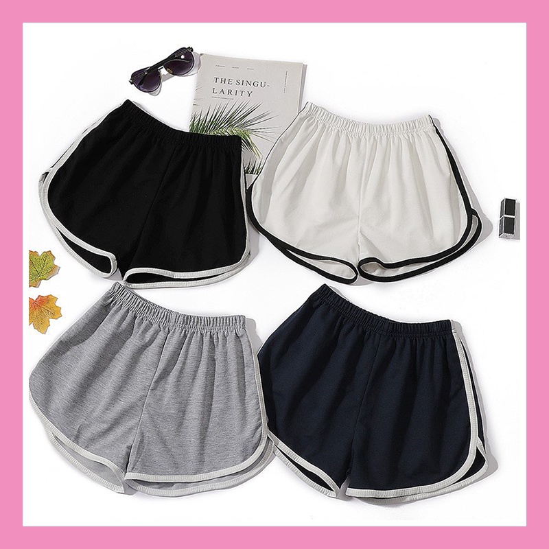 Quần đùi short nữ chất thun tập gym yoga aerobic chạy bộ mặc ở nhà mát mẻ năng động QS02