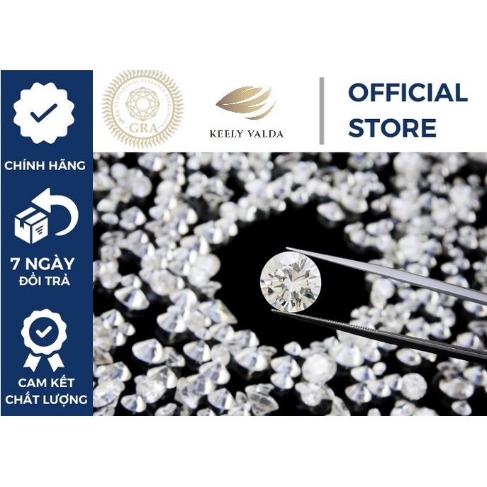 Moissanite  giác cắt tròn - Kim Cương Nhân Tạo U.S.A