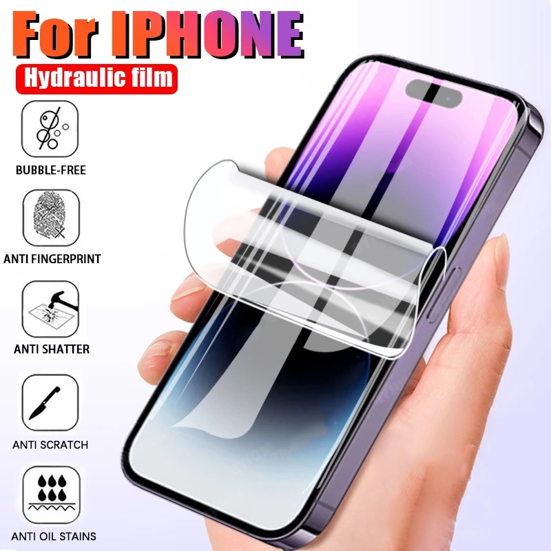 1 Miếng Dán Hydrogel Bằng TPU Mềm Chống Nước Chống Dấu Vân Tay Bảo Vệ Màn Hình Cho IPhone 14 / 14Plus / 14 Pro / 14 Pro Max