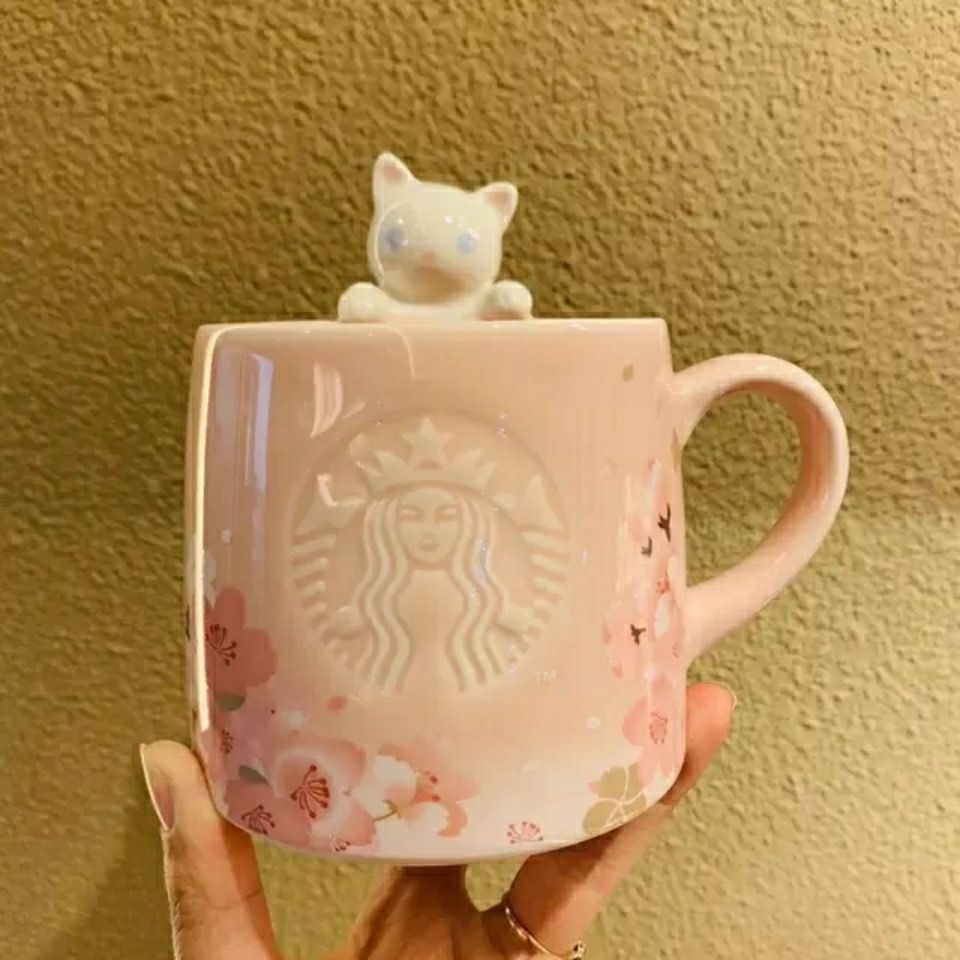 Ly Uống Cà Phê Starbucks Có Nắp Đậy Thiết Kế Cổ Điển Xinh Xắn