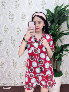 Bộ ngủ pyjama lụa