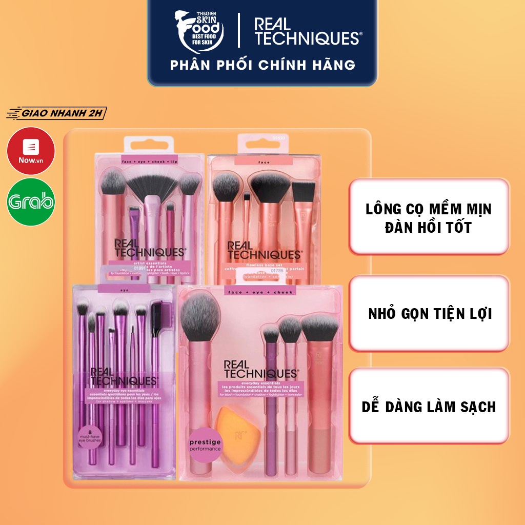 Bộ Cọ Trang Điểm Chuyên Nghiệp Real Techniques Artist Essentials