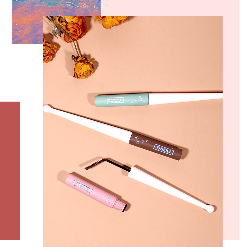 Chuốt mi NOVO nhiều màu làm cong mi dày mi chống lem tự nhiên 3D Long And Curly Thin Pipe Mascara NOVO42 | BigBuy360 - bigbuy360.vn