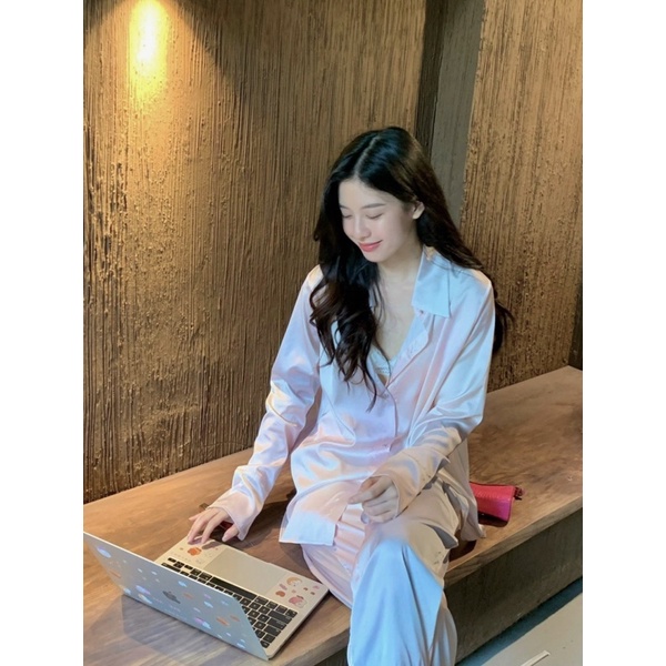Lazyhug - Set lụa thiết kế mặc nhà và dạo phố- Silky Smoothie Pyjama