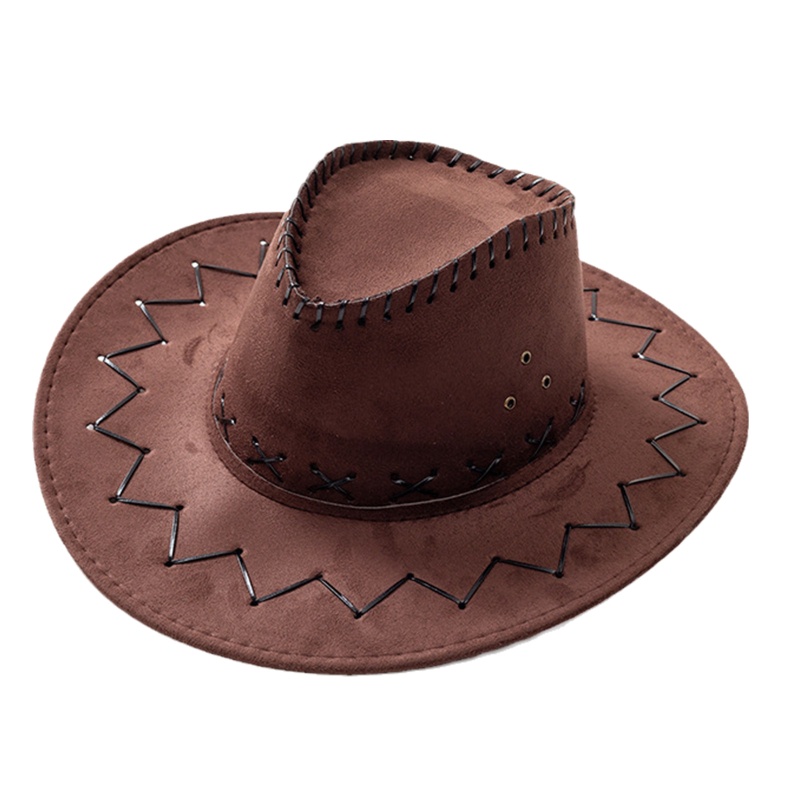 Mũ Cao Bồi Da Lộn Vành Rộng Chống Gió Thời Trang Cho Mẹ Và Bé