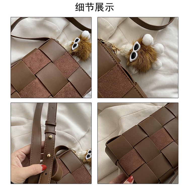 Túi đeo chéo JASMIN NOIR da lộn PU thời trang Hàn Quốc cho nữ