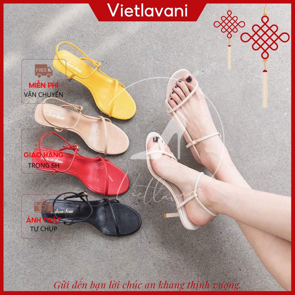 Giày sandal mũi tròn nữ tính 5 phân S26 thời trang VIETLAVANI