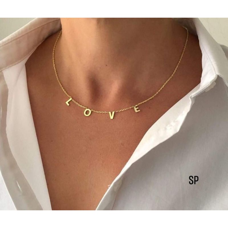 Dây Chuyền Nữ Bạc 925 Hình Chữ LOVE | Phong Cách Hàn Quốc