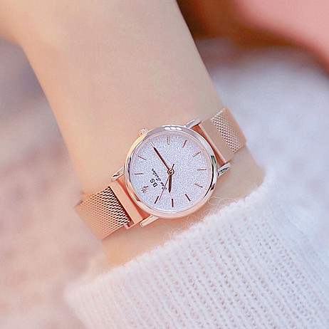 [Mã SKAMSALE8 giảm 10% đơn từ 200K] Đồng Hồ Nữ Bee Sister hàng chính hãng 1589 Dây Nam Châm Mặt Cát