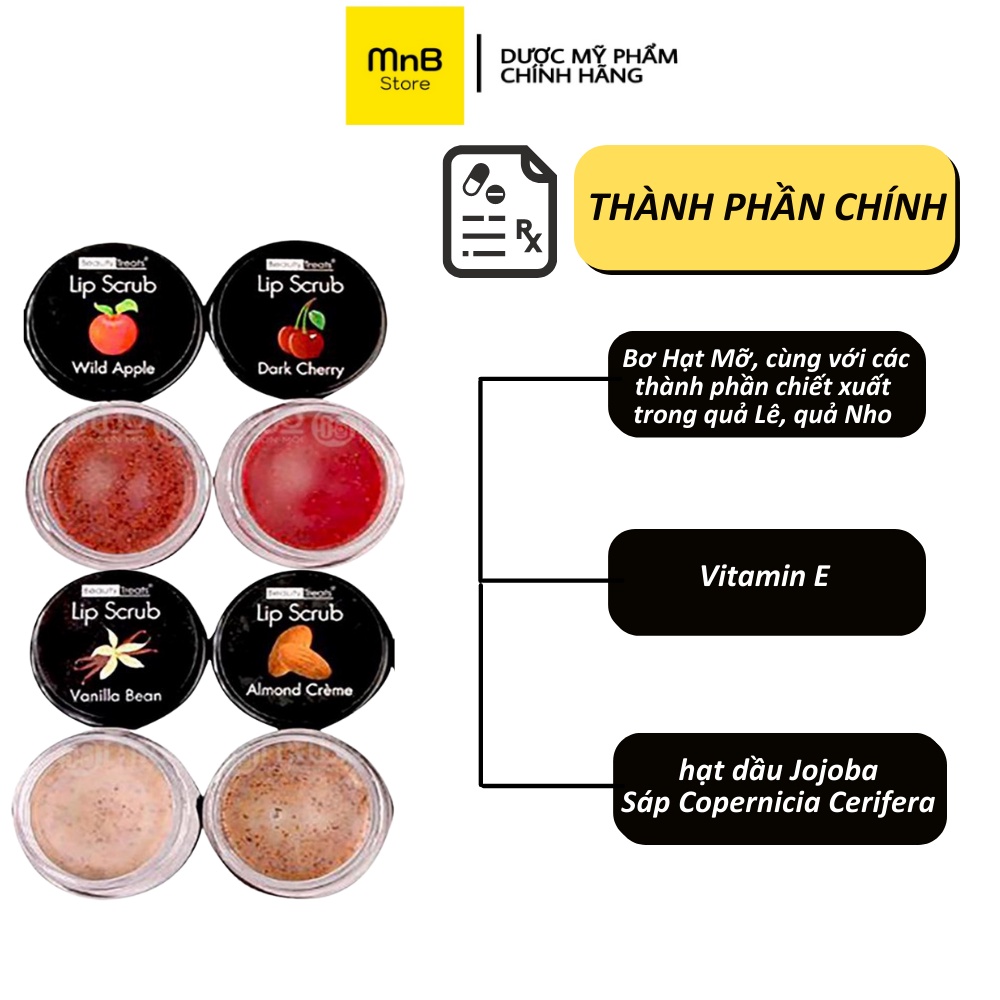 Tẩy tế bào chết môi Beauty Treats Lip Scrub mỹ 10.5g