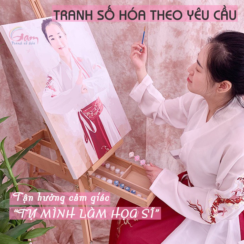 Tranh tô màu sơn dầu số hóa thiết kế theo yêu cầu từ hình ảnh cá nhân Gam