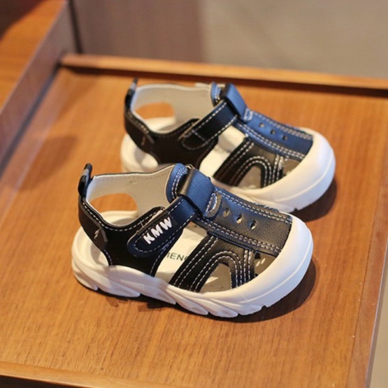 Loại 1_Dép sandal tập đi KMW  Kids siêu mềm, mũi rọ cho bé trai bé gái từ 0 đến 4 tuổi chống trơn trượt hiệu quả