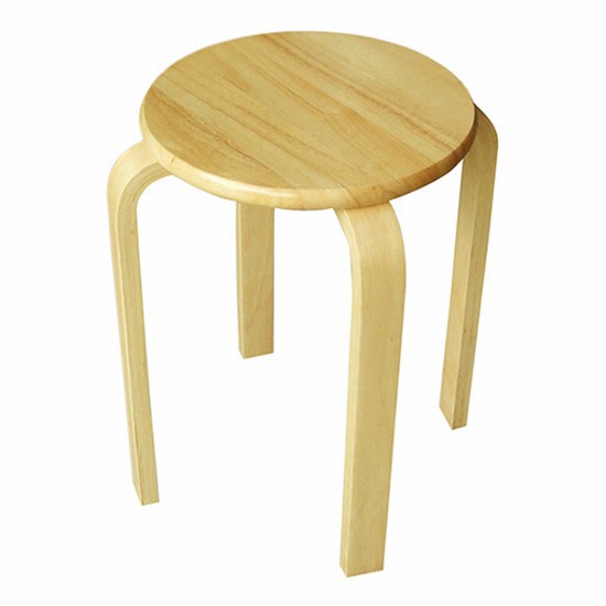 Ghế ngồi tròn gỗ-100% gỗ cao su tự nhiên