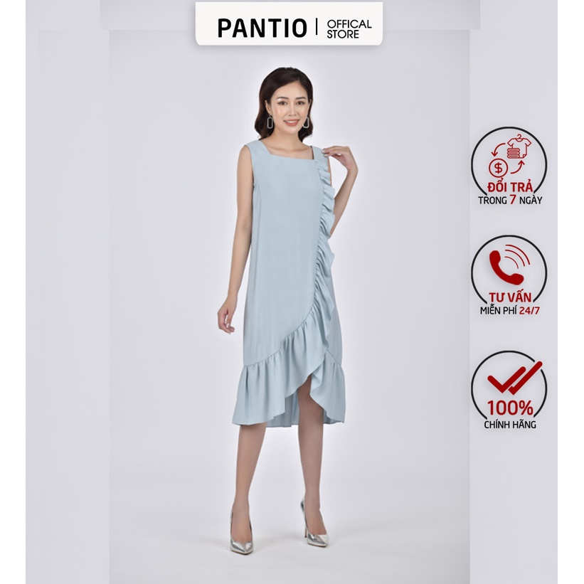 Đầm dạo phố chất lụa không tay FDP32751 - PANTIO