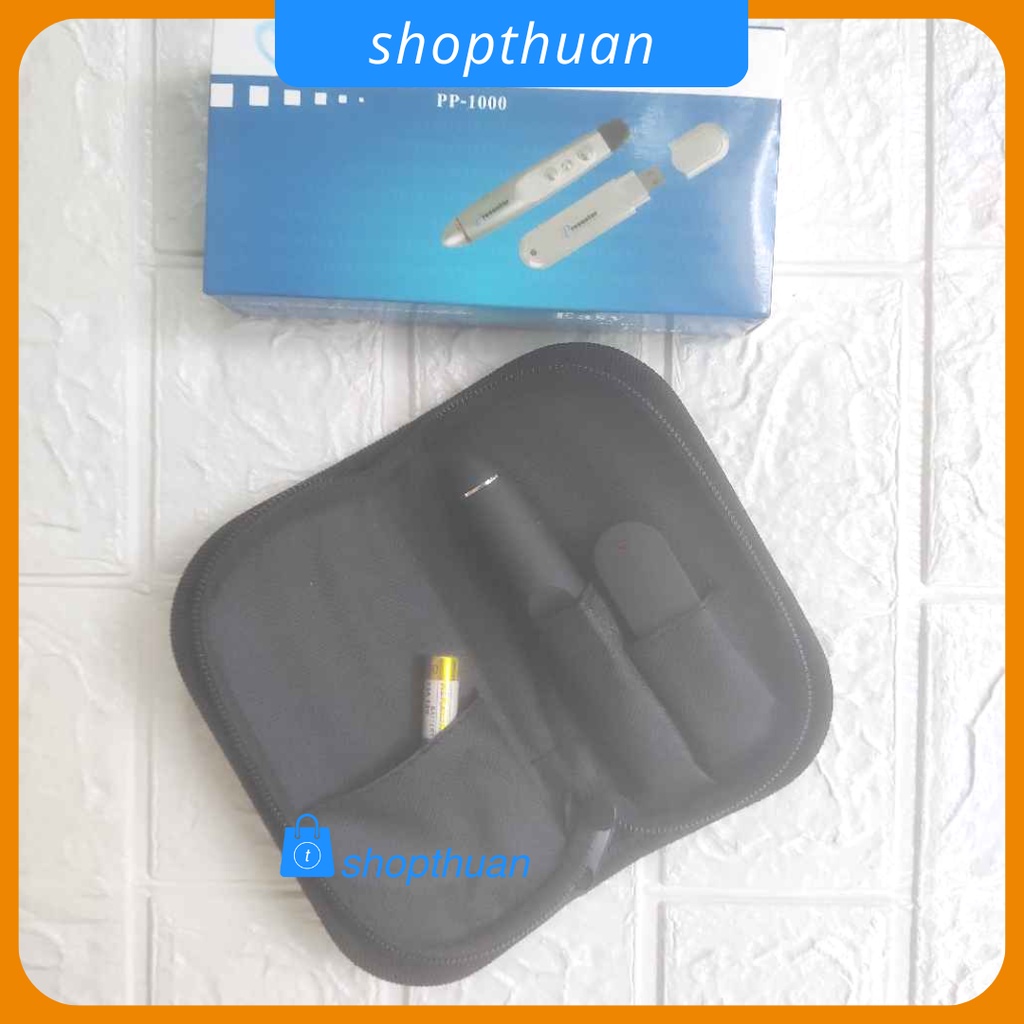 Bút trình chiếu PP-1000 có đèn laser, có hộp đựng bút, kèm 1 pin