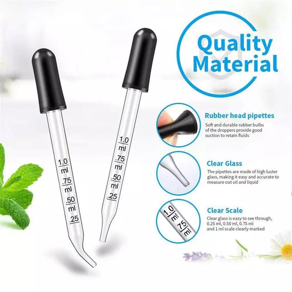 Ống Hút Thủy Tinh Đầu Cao Su Nhỏ Giọt 1ml Tiện Dụng Cho Gia Đình