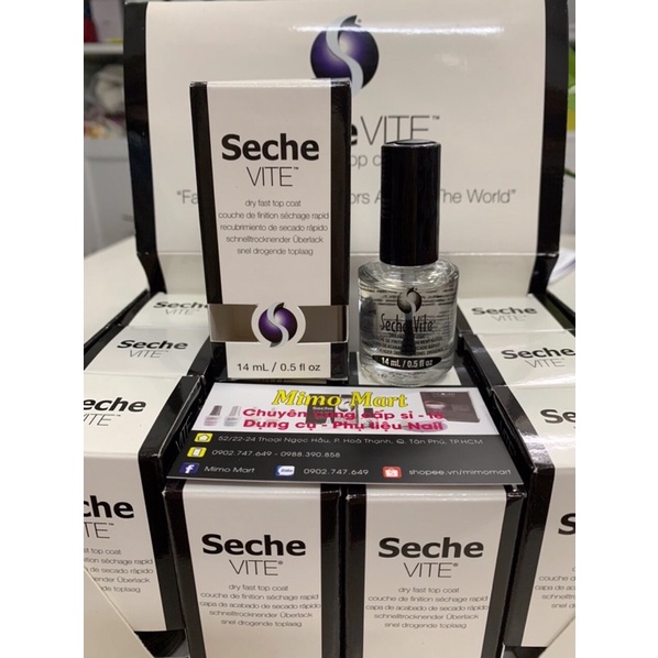👏 Siêu Bóng Seche Vite #14mL Nhanh Khô Top Coat First Dry