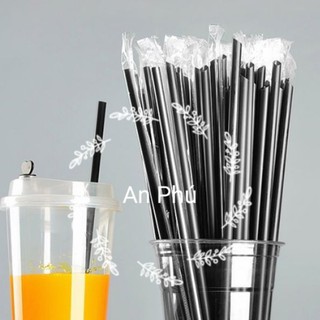 0.5kg Ống Hút Nhọn Phi 6 Phi 8 Phi 12 Bọc Màng OPP uống cafe sinh tố trà sữa trân châu lynhuaanphu