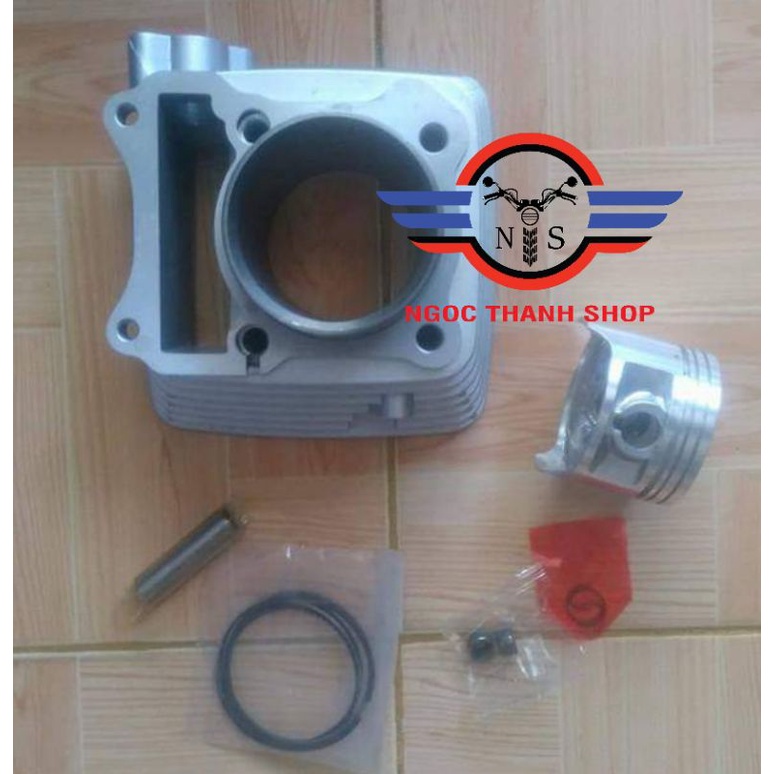 Bộ kít xi lanh nòng piston bạc trái 62 62mm update150cc Update nâng cấp cho GN125