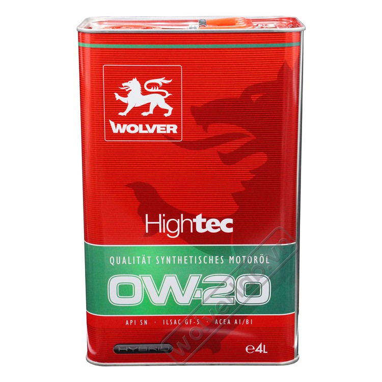 Wolver HighTec HYBRID 0W-20 4L_Nhớt động cơ ô Tô cao cấp nhập  Đức