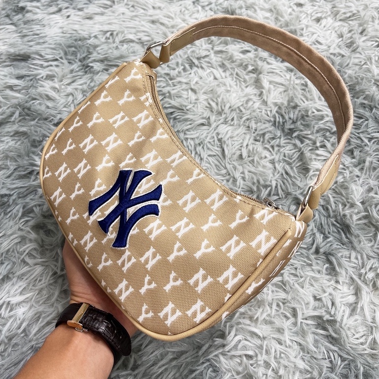 [TỔNG HỢP + VIDEO THẬT ]Túi Đeo Vai / Túi kẹp nách NY MLB Monogram Jacquard Hobo Black | HÀNG XUẤT DƯ XỊN | CÓ SẴN