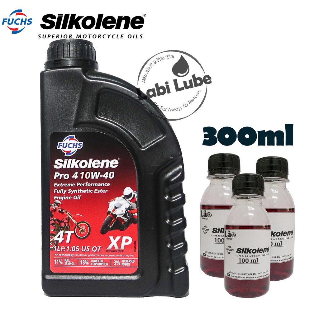 Bán 1.3 Lít Nhớt Fuchs Silkolene Pro 4 10w40 - Nhớt Ester Full Tổng Hợp Cao Cấp Cho Xe Máy, Moto, Đi Êm, Mát, Labi Lube