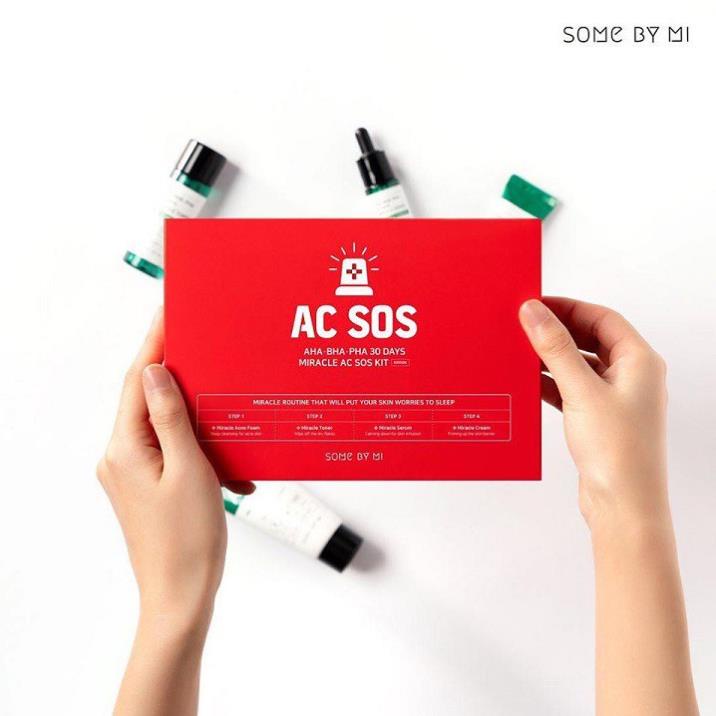 Bộ sản phẩm cho da mụn Some By Mi AHA BHA PHA 30 Days Miracle AC SOS 4 món | BigBuy360 - bigbuy360.vn