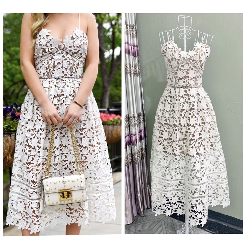 váy đầm ren màu trắng /dự tiệc/ dạ hội