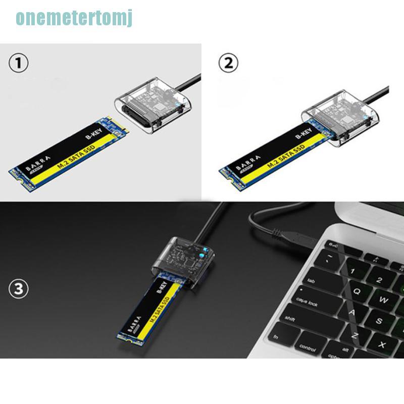 【ter】M2 SSD Case SATA Chassis M.2 To USB 3.0 SSD Adapter For NGFF SATA / B Key