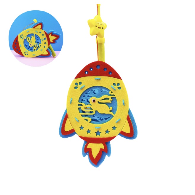 Đồ chơi đèn lồng trung thu phát nhạc vải dạ handmade