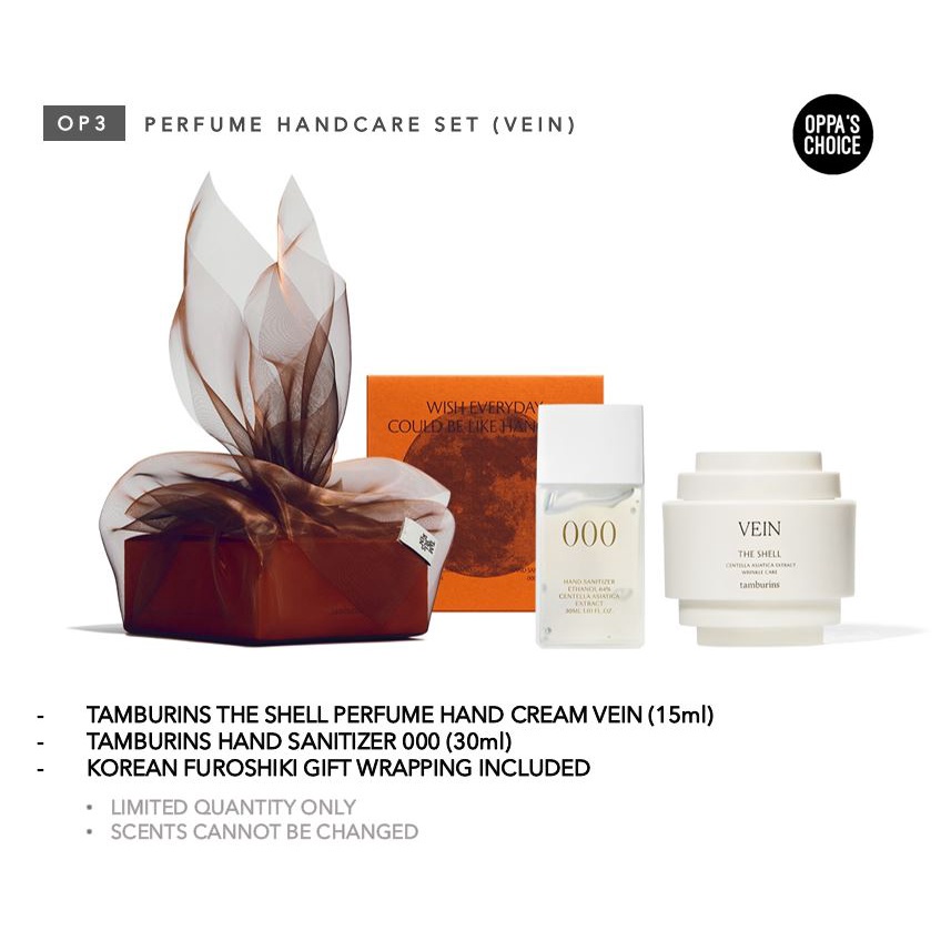 SET Chăm Sóc Da Tay TAMBURINS  + Gel khử trùng tay Hand Sanitizer 000