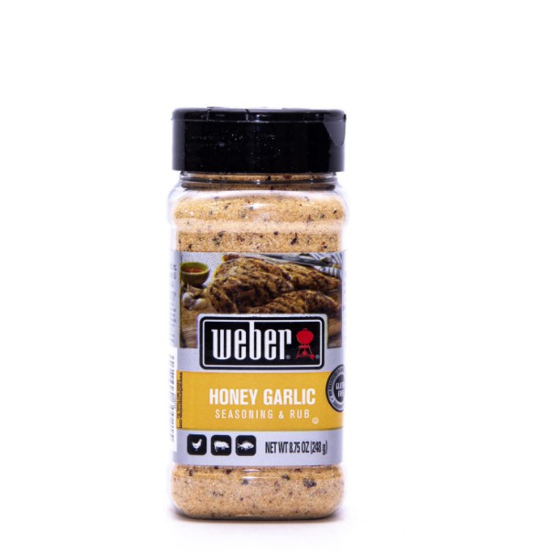 GIA VỊ TỎI - MẬT ONG ƯỚP THỊT GÀ - RAU CỦ Weber Honey Garlic Seasoning &amp; Rub 248g (8.75oz)