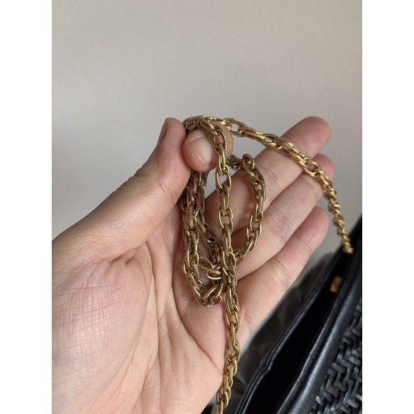 Túi cầm tay da đan, có dây