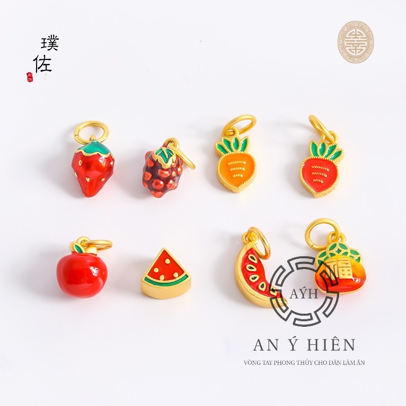 Charm Trái đào chữ lộc #C128 ( An Ý Hiên)