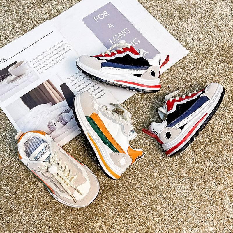 Giày Thể Thao Cột Dây Đế Dày Thoải Mái Chống Trượt Thời Trang Xuân Thu Cho Bé