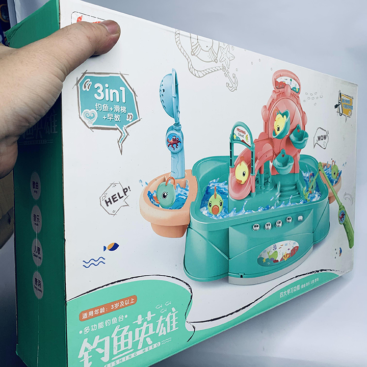 CÂU CÁ KÈM CẦU TRƯỢT 3IN1 A0344 - ĐỒ CHƠI THÔNG MINH