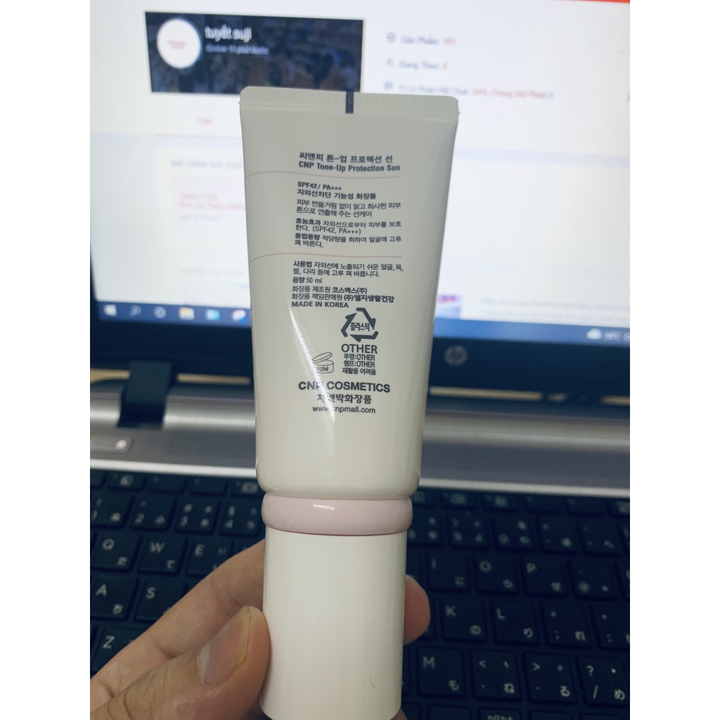 Kem chống nắng CNP LABORATOR Tone-Up Protection Sun SFP 42 PA +++