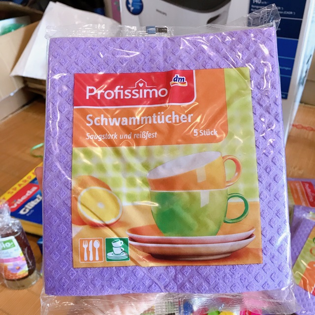 SET 5 KHĂN LAU ĐA NĂNG PROFISSIMO (mua tại Đức)