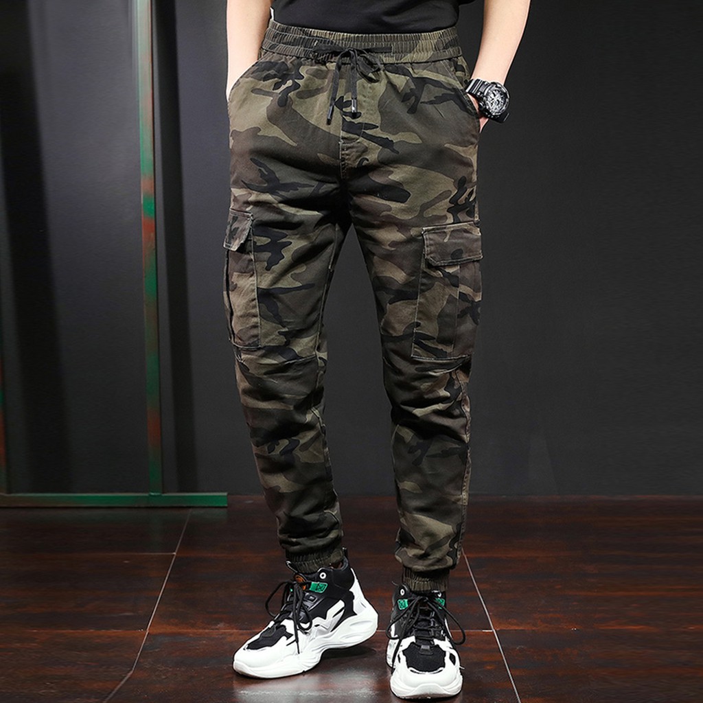 Quần ANFA Jogger Kaki Camo Nam Túi Hộp Cao Cấp Size Từ 40-85kg Màu xanh đậm, xanh ...