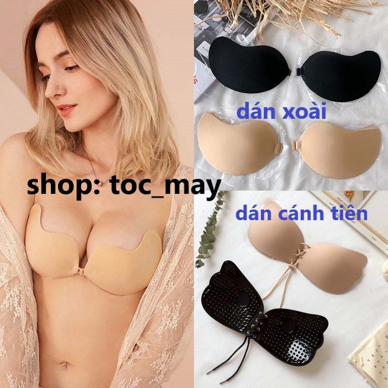 Áo bra dán ngực cài trước siêu dính, áo dán silicon hình xoài