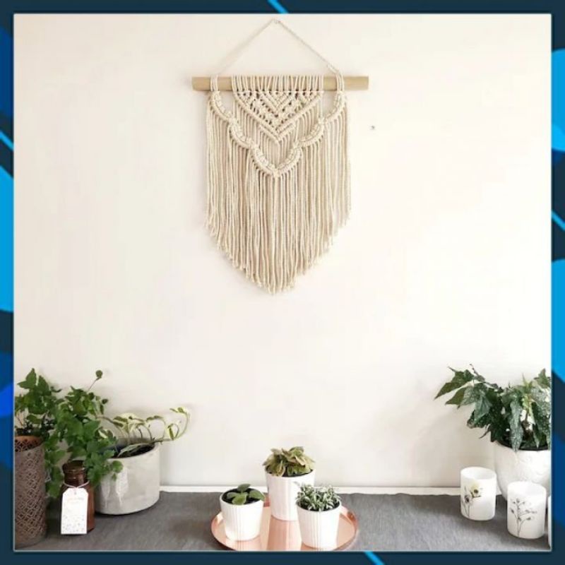 Macrame mini Treo Tường decor phòng size 30x45cm