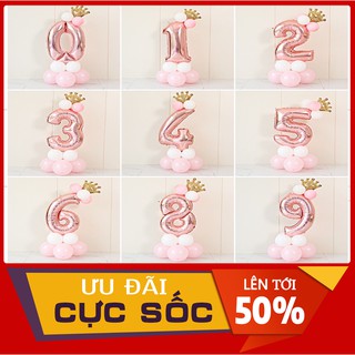 Bóng tráng nhôm số rose gold 40 & 80cm