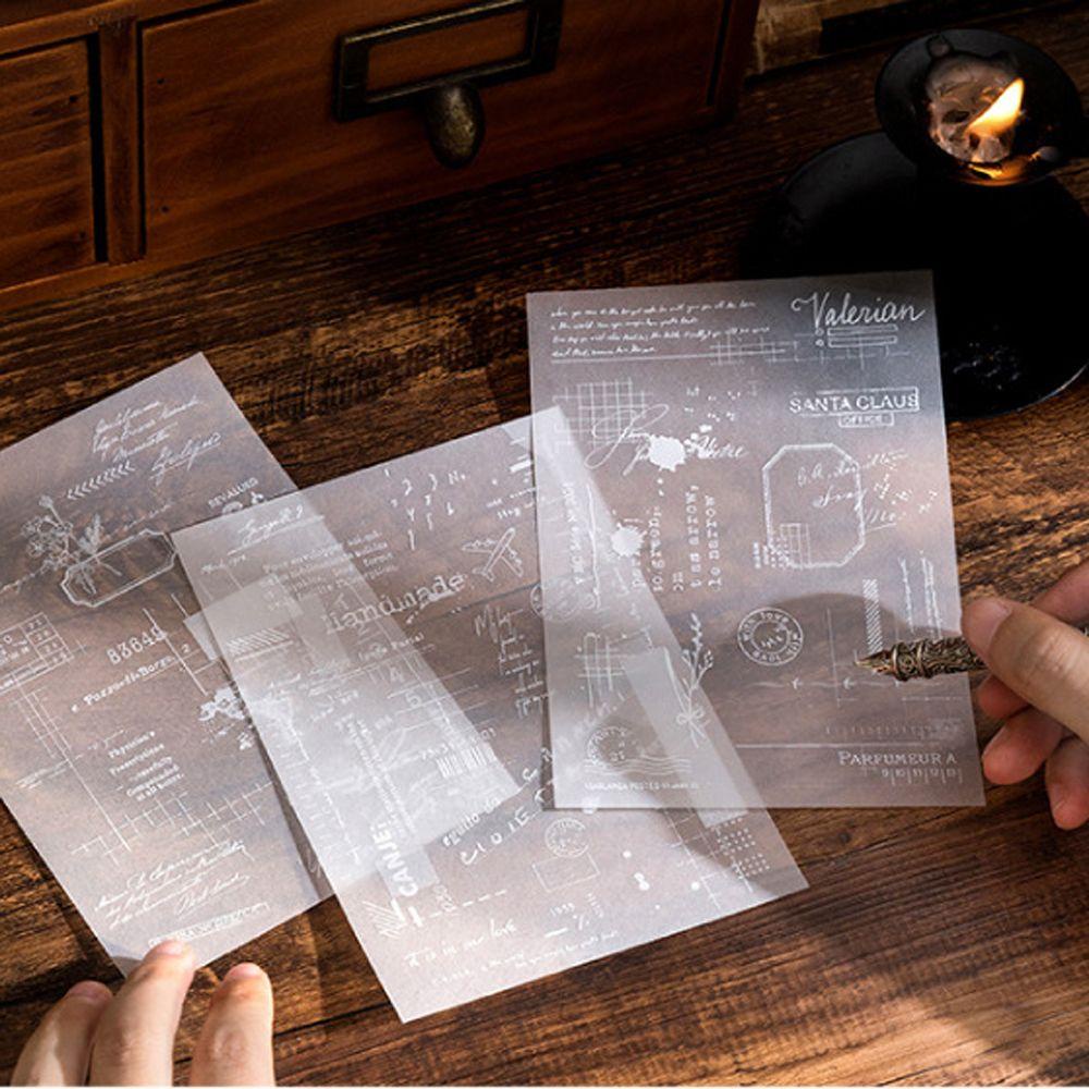 Bộ 9 Giấy Note Trang Trí Sổ Tay DIY Phong Cách Vintage