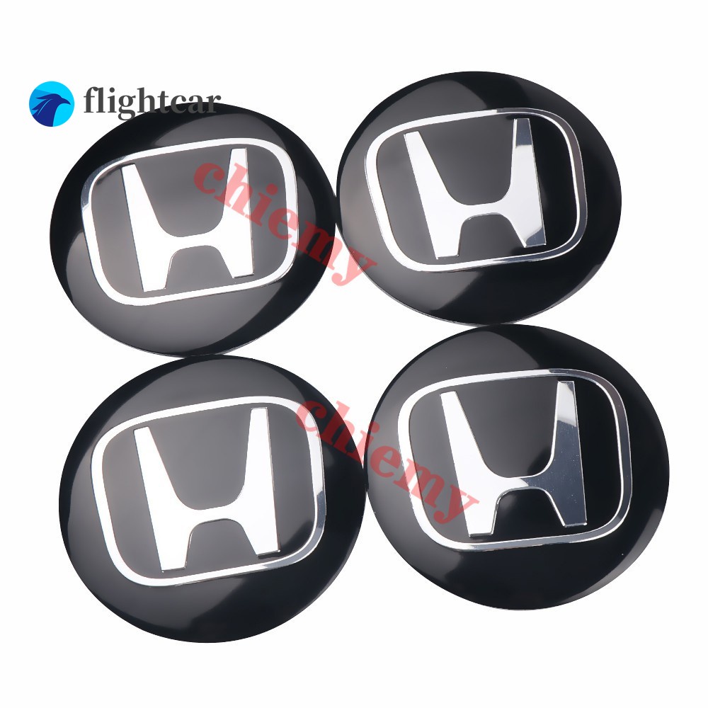 HONDA Bộ 4 Miếng Dán Trang Trí Trục Bánh Xe Hơi 56mm Cho civic city Mugen