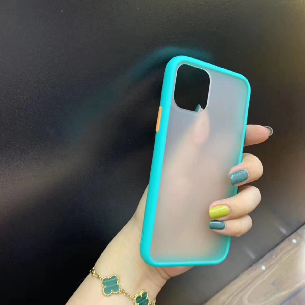 Ốp oại mềm mặt lưng màu đục viền màu kẹo chống trơn cho iPhone 11 Pro X XS Max XR 6 7 8 Plus 11Pro Max | BigBuy360 - bigbuy360.vn