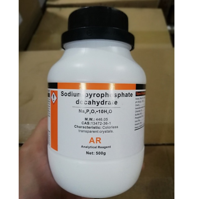 Hoá chất Sodium pyrophosphate decahydrate TSPP CAS 13472-36-1 Na4P2O7 lọ 500g hãng xilong