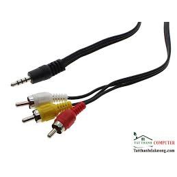 Cable AV 1 to 3 - Cáp 1 đầu jack 3.5 ra 3 đầu hoa sen