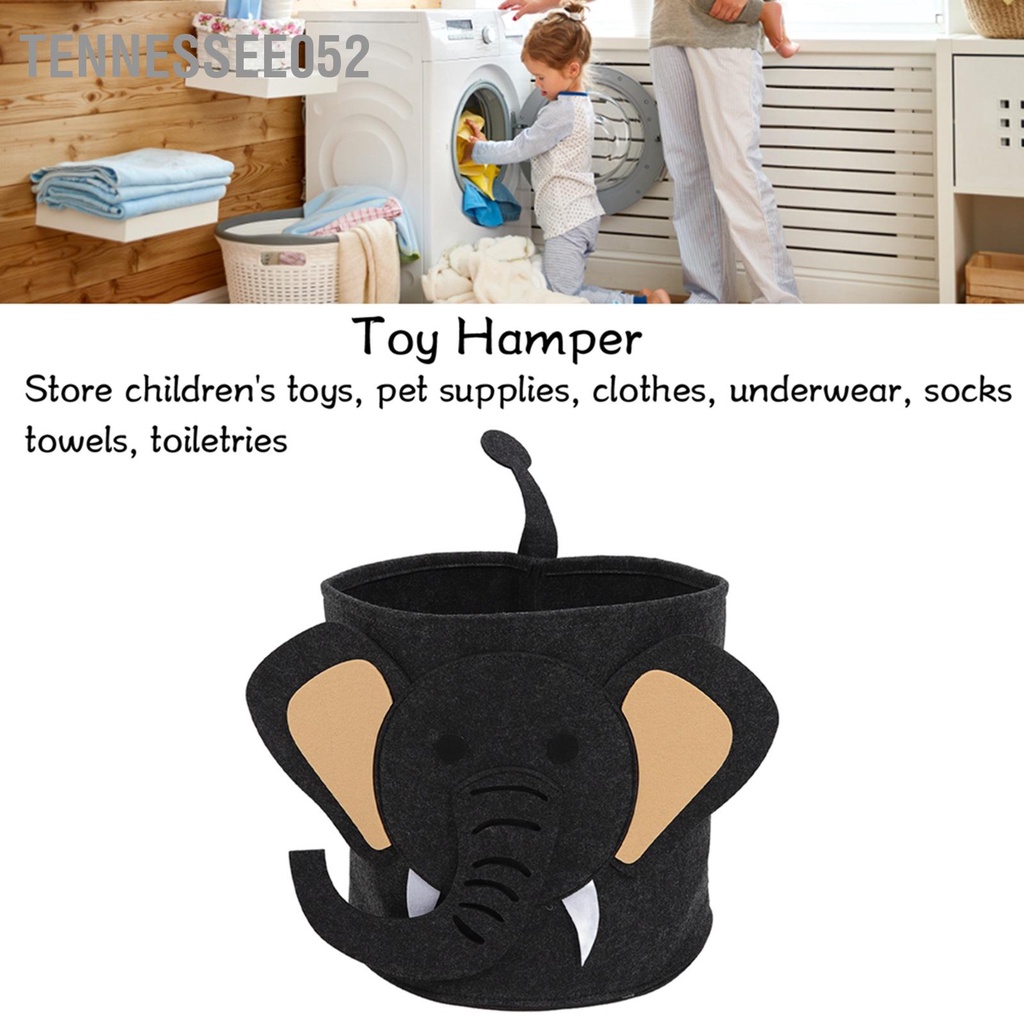 Tennessee052 Đồ giặt bông Dày dày Phim hoạt hình Động vật chơi trẻ em gia đình Mảnh vụn Gia dụng Thùng đựng quần áo bẩn 30x27cm