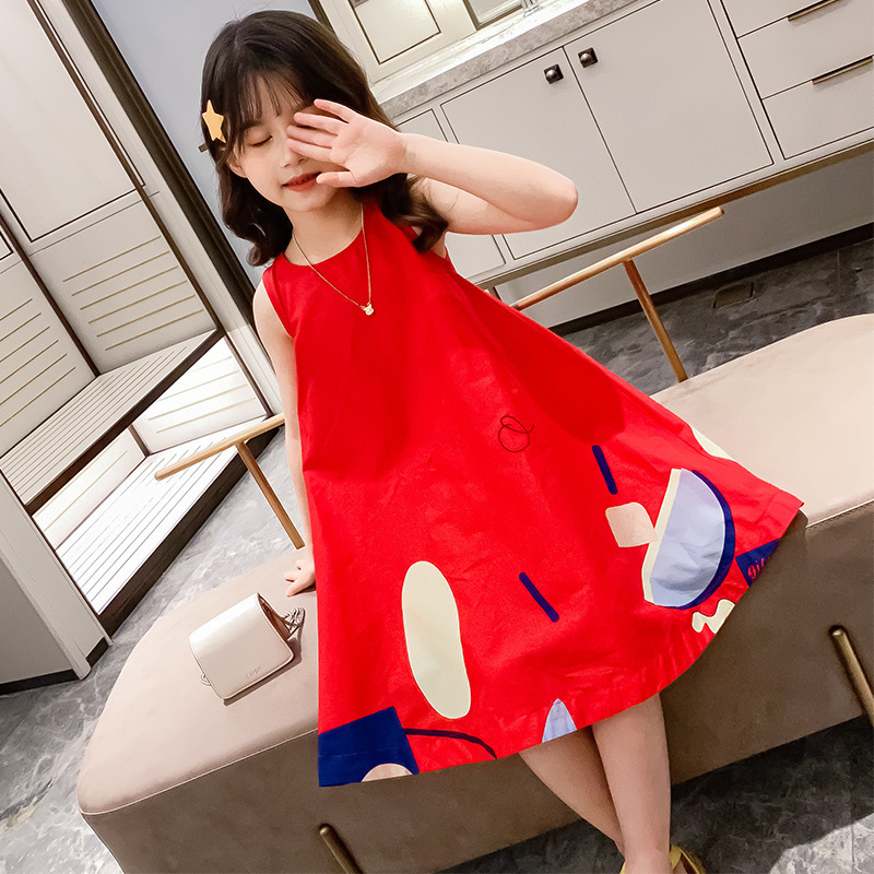 Đầm công chúa không tay thời trang cho bé gái 1-12 tuổi