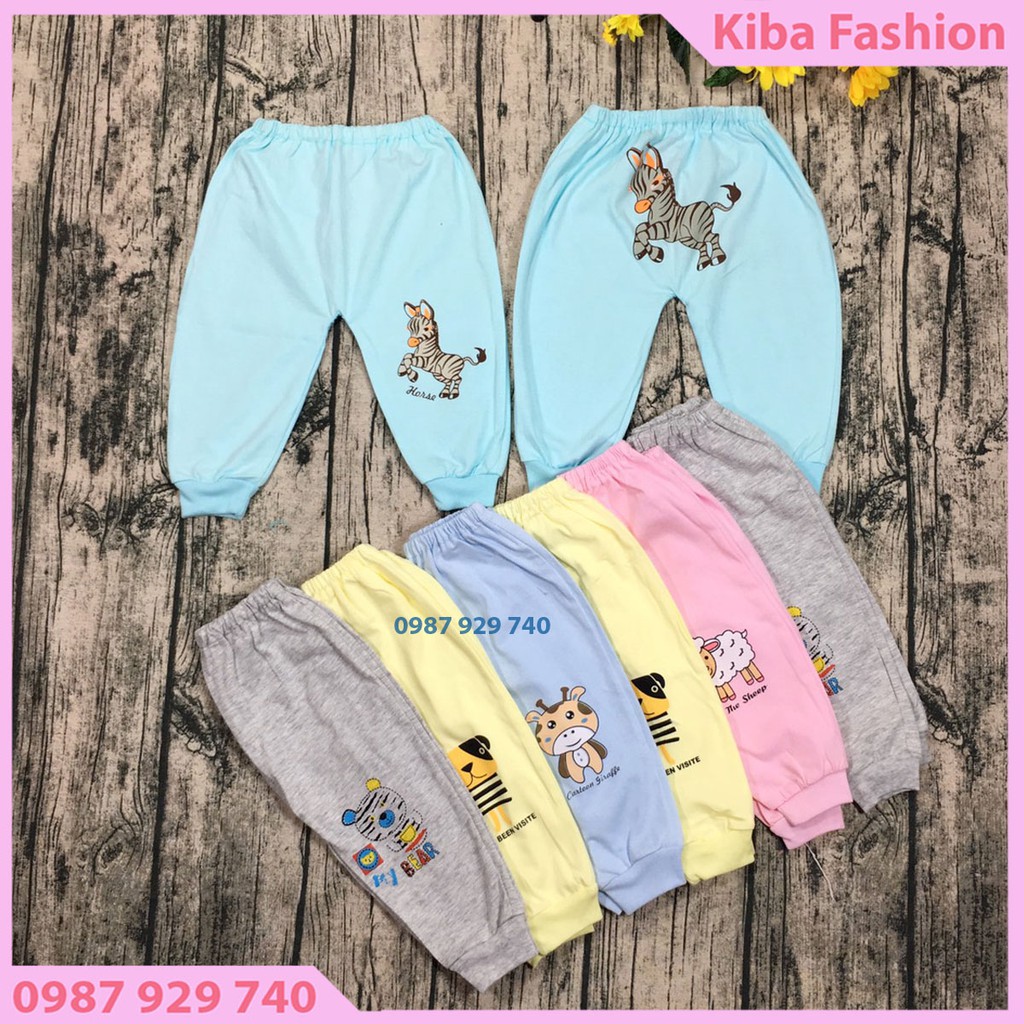 [HÀNG ĐẸP] Quần dài in mông (1 chiếc ) chất cotton  mềm mịn co giãn cho bé trai/ gái từ 3-10kg - QD - TK0120